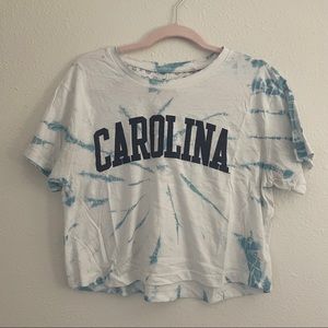 UNC Carolina Tar Heels Tie Dye Crop Top
